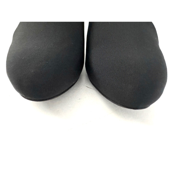 Eileen Fisher Pumps 8 Cone Heels Black Fabric Upper Leather Lined Capsule Office - Picture 10 of 11